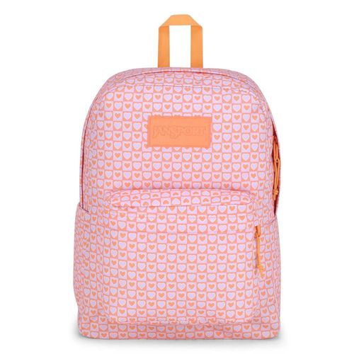 Mochila jansport superbreak hyped hearts pink js0a4qutgu6 naranja