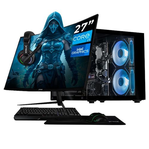 Xtreme pc gaming core i7 16gb ssd 1tb monitor 27 wifi black