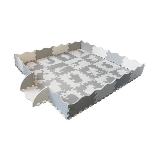 Bluelander Tapete para Bebe, Tipo Rompecabezas de Juegos para Bebés, Foamy, Espuma Sólida, Piso de Foamy de 1.3 x 1.3 m, 1 cm de Grosor.