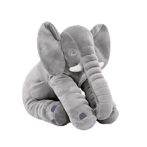 Almohada Bluelander de Elefante para Bebe color Gris Hanylish de 60 cm