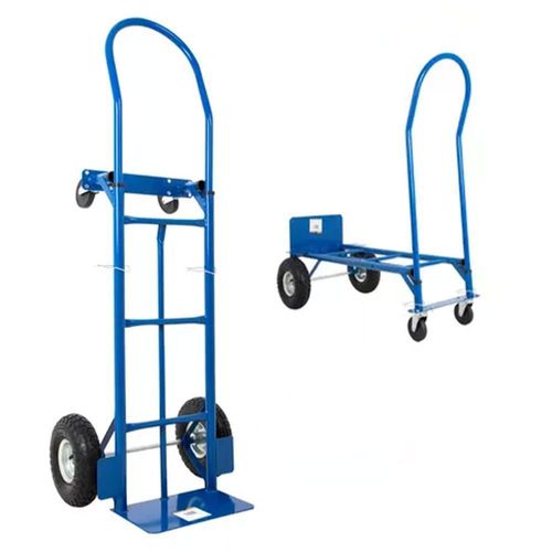 Diablito carga plataforma rueda neumatica 400kg diablo acero