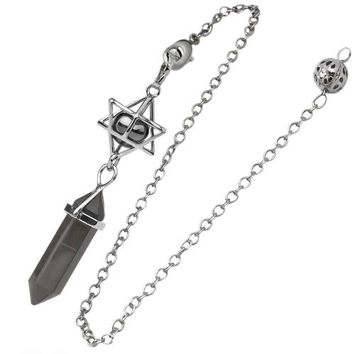 Péndulo cuarzo Hematite MXHQL-001 HexoraHematite Péndulo sanador de Hematite