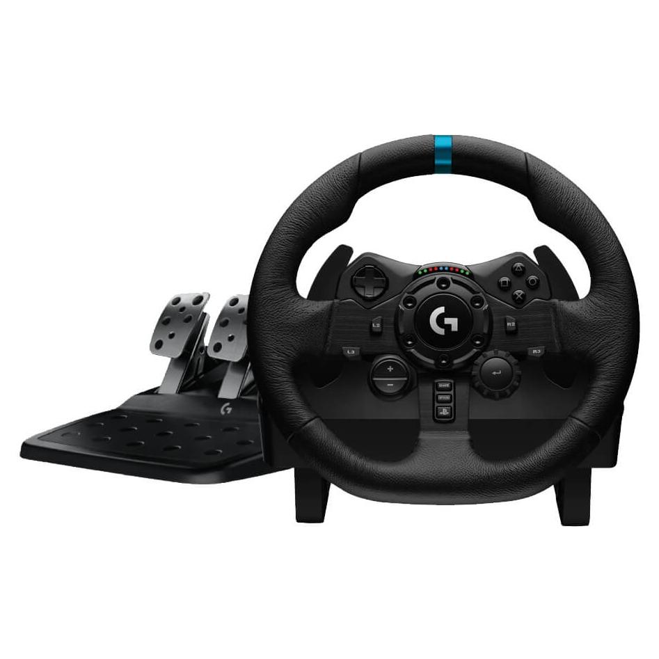 Logitech G923 Racing Wheel - Volante para Simulador de Carreras para PS4 y PC - Negro