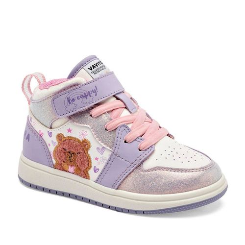 Vavito tenis para preescolar niña blanco lila rosa cod 142031-C