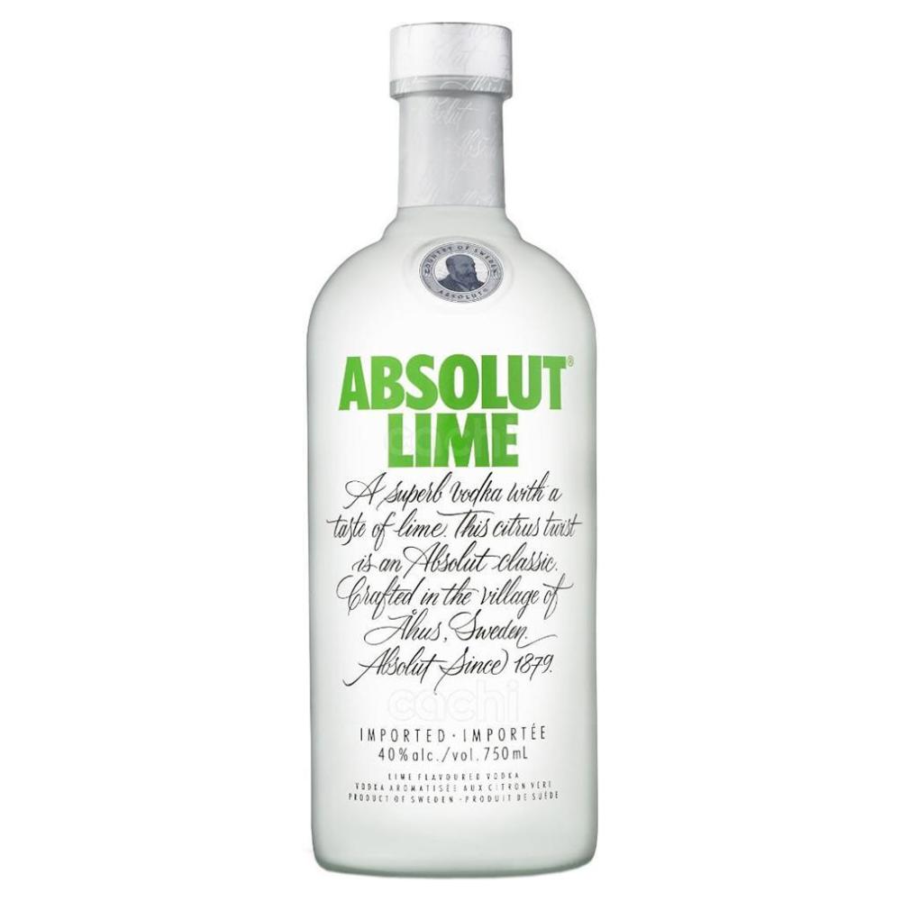 Caja De 12 Vodka Absolut Lime 750 Ml Elektra En Linea