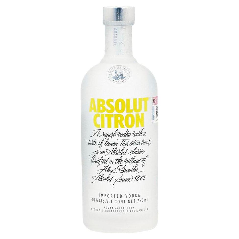 Caja De 12 Vodka Absolut Citron 750 Ml Elektra En Linea