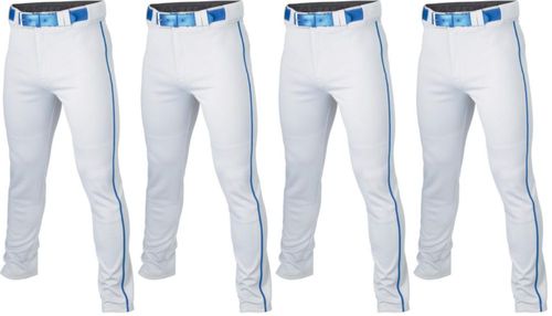 Pantalones de béisbol Easton RIVAL+ con ribetes blancos y reales para adultos talla pequeña