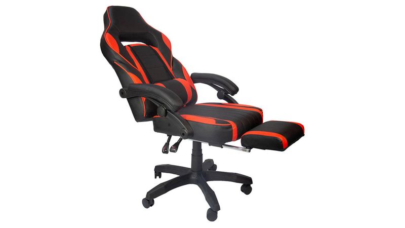 Silla Gamer Ergonómica reposa pies Cojín desmontable reclinable Audiotek