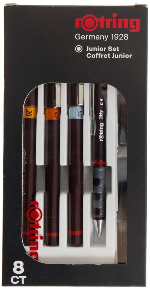 Set de bolígrafos técnicos Rotring Isograph Junior de 020 mm 040 mm 060 mm