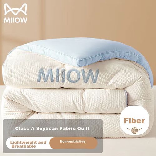 EDREDÓN MIIOW FIBRA DE SOYA 10% AZUL 150X200 CM