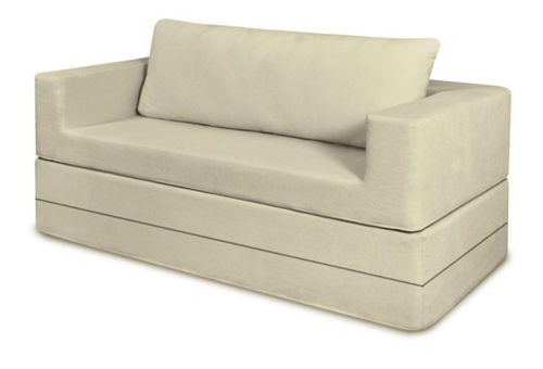 Sofá Cama Smooth 1 Pieza + Cojin Practico y Elegante Sand