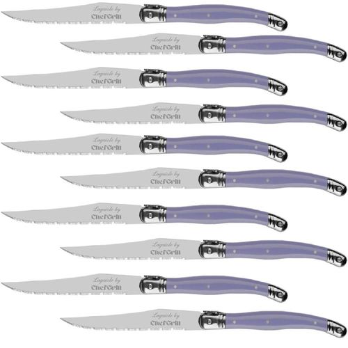Cuchillos con Mango Ergonómico MXGUR-008 LaguiolePurple Cuchillo de Acero Laguiole