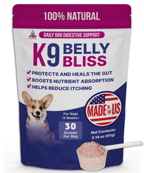 Ayuda digestiva para perros Pup Labs K9 Belly Bliss 30 cucharadas