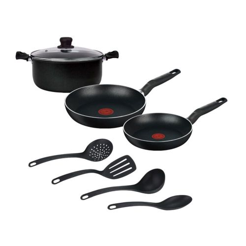 Batería de Cocina T-fal Vital 8 Piezas Negra 5821100