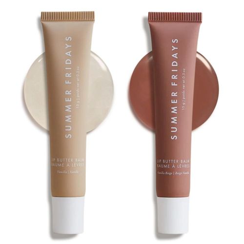 Bálsamo labial Summer Fridays con color vainilla y vainilla beige
