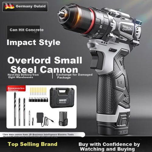 Taladro Eléctrico Oulaide 16.8V Inalámbrico Sin Escobillas