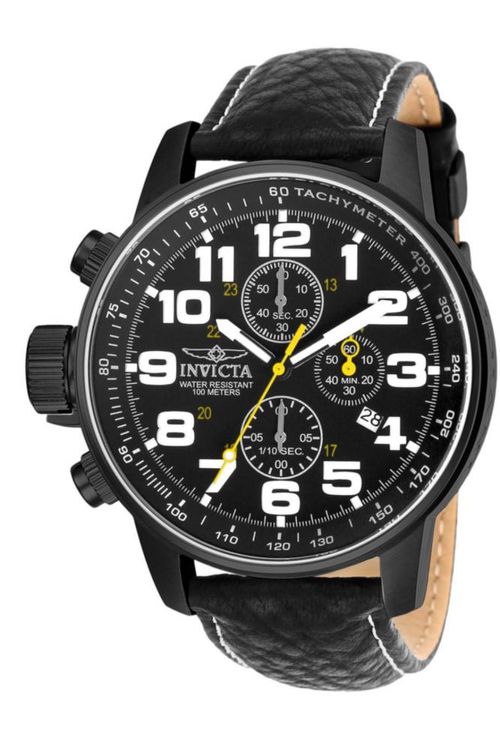 Reloj Invicta I-Force con correa de piel de cuarzo para zurdos