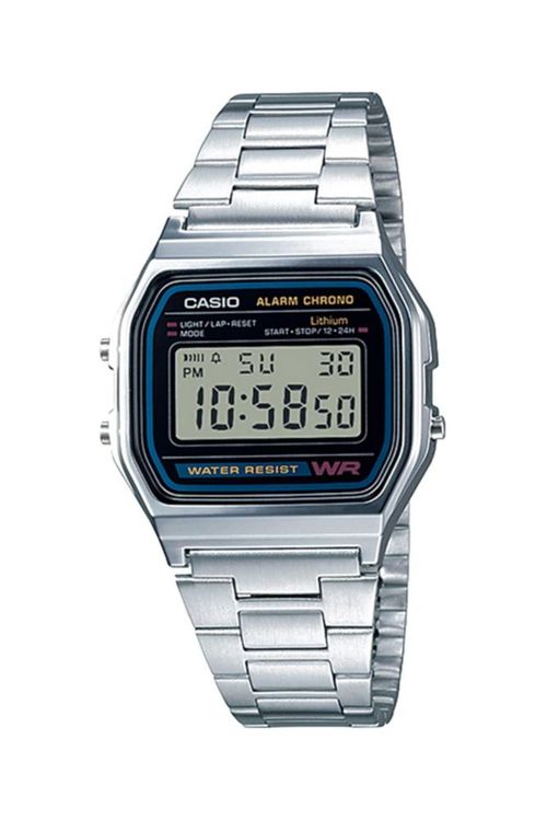 Reloj Casio Vintage A158WA-1 resistente al agua para hombre