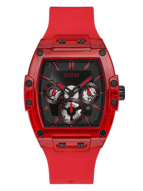 Reloj GUESS GW0203G5 de policarbonato de cuarzo para hombre rojo