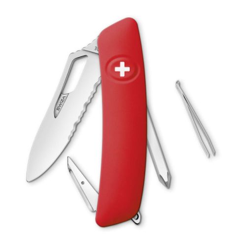 Navaja Swiza Single Hand SH02 TR 7 Funciones, color rojo