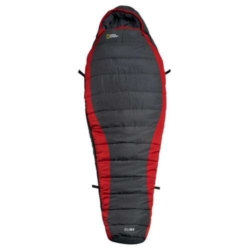 Bolsa para dormir Nat Geo Climb modelo SNG409, -13° C hasta +6° C, gris oxford con rojo