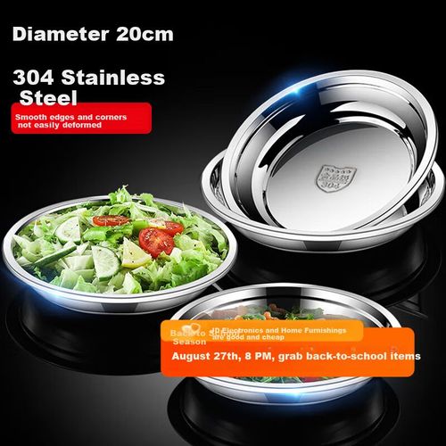 Plato redondo StarSquare acero inoxidable 304 20 cm