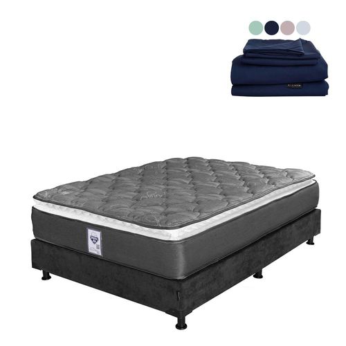 Colchon Spring Air Aries Matrimonial+ Box+ Sabanas Softy CZD