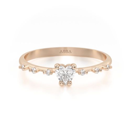 Anillo de Promesa Dalia Oro 14K Oro Rosa Abba Joyas