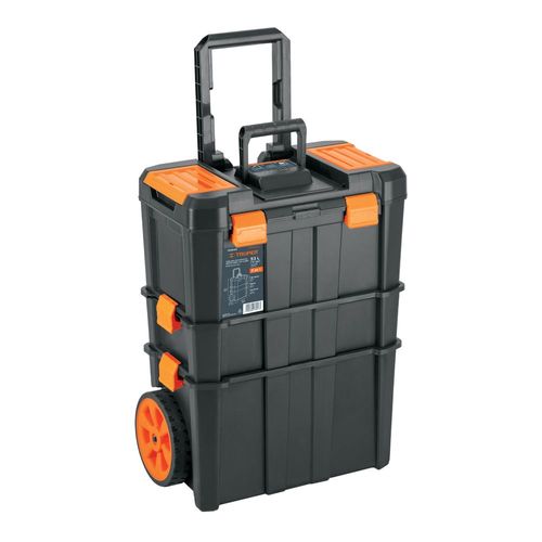 Caja para herramientas TRUPER 19x25 3 en 1 con ruedas 102644 negro