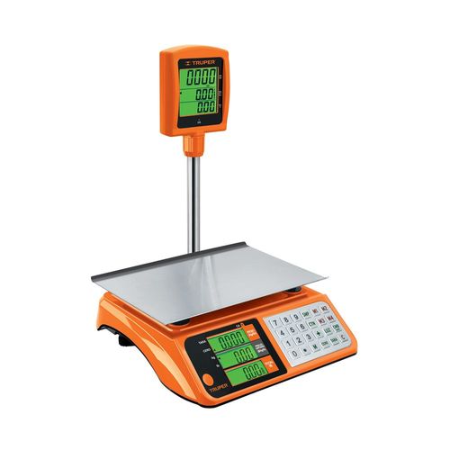 Báscula electrónica TRUPER multifunciones 40 kg BASE40T naranja