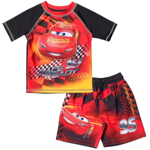 Conjunto de trajes de baño Disney Pixar Cars Lightning McQueen para niños Talla 5