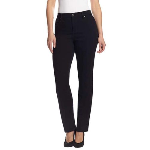 Pantalones cónicos Amanda de talle alto de Gloria Vanderbilt negros talla 12S 12 Short