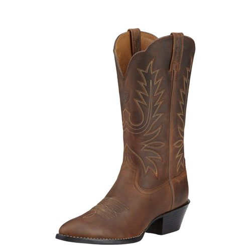 Botas ARIAT Heritage Western Punta Redonda Marrón Desgastado Talla 9