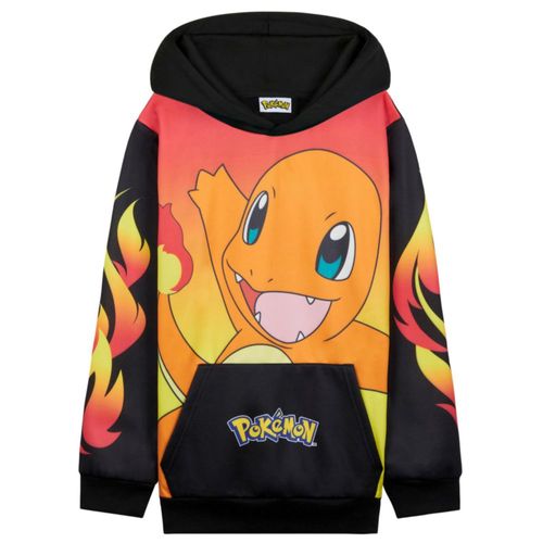 Sudadera con capucha Pokémon para niños y adolescentes Sudadera con capucha negro/rojo Talla 11-12