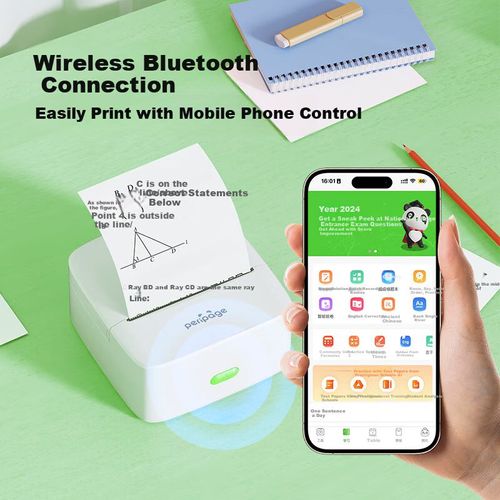 Impresora térmica Peripage P21 304dpi Bluetooth blanca portátil