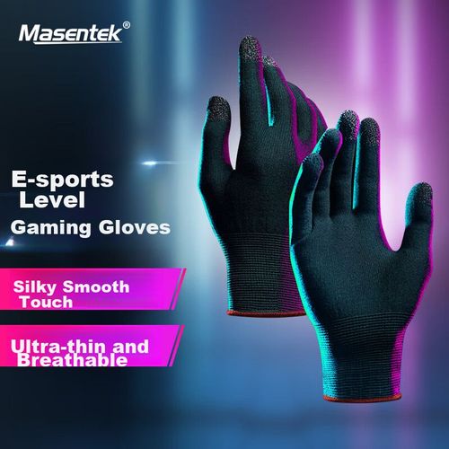 Guantes Masentek para juego 2 pares rojos y negros ultrafinos transpirables