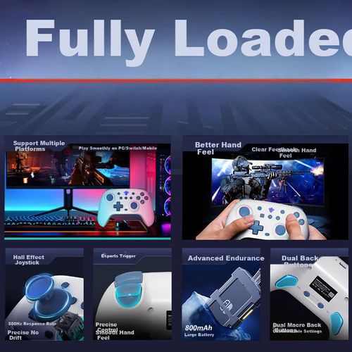 Control Yuyou PLUS Bluetooth 800mAh Multiplataforma Negro