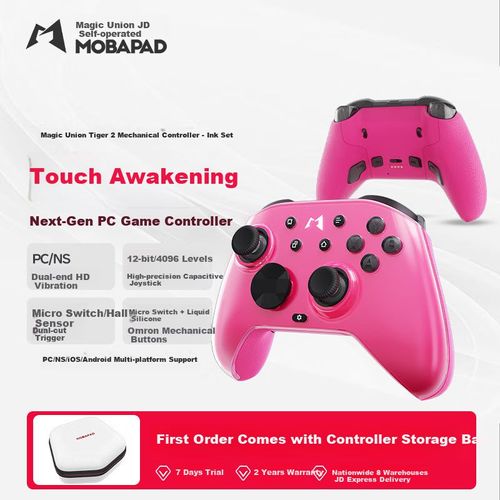 Controlador MOBAPAD Tiger's Belly 2 inalámbrico Bluetooth rosa compatible Switch 2 PC Steam