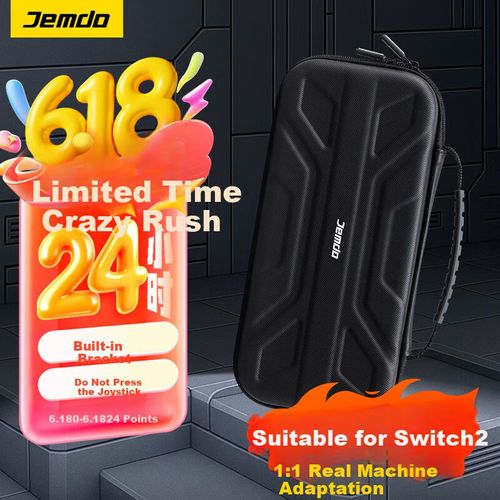 Estuche Jemdo Switch 2 Rígido Antigolpes Negro