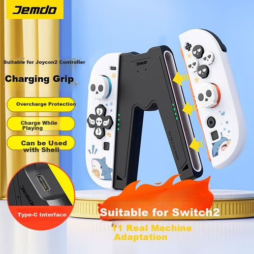Base de carga Jemdo Empuñadura Switch 2 Negro
