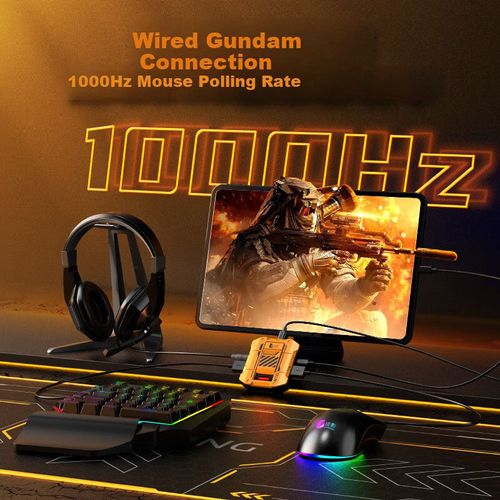 Convertidor Jiaying M10 para teclado y ratón Bluetooth y cable iOS Android negro