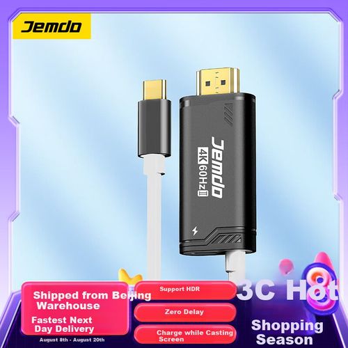 Cable Jemdo KSNP-681 2m Tipo-C a HDMI HDR Rojo