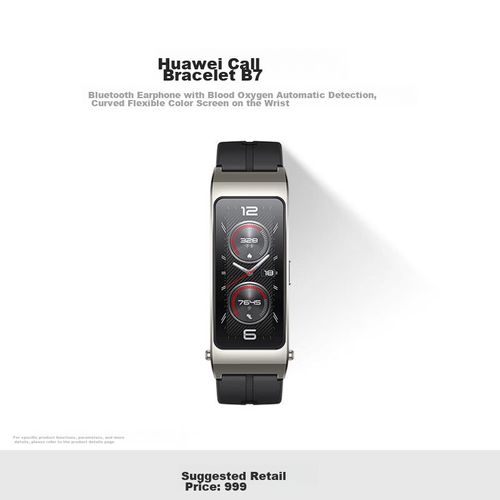 Reloj Inteligente HUAWEI Call Band B7 Negro con Auriculares Bluetooth Integrados