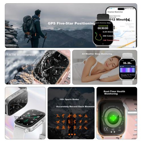 Reloj Inteligente KPEP 47mm GPS Resistente al Agua Negro