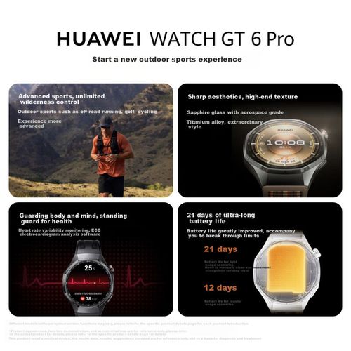 Reloj Inteligente HUAWEI WATCH GT 6 Pro 46mm Plata Titanio