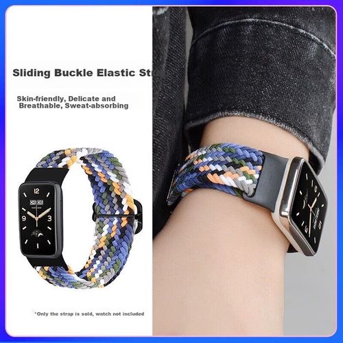 Correa Bkayp para Xiaomi Band 8 Pro 20mm Nylon Arcoíris