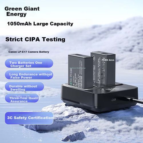 Batería Llano LP-E17H 1050mAh para cámaras Canon R50 R10 200D 2ª generación Negra