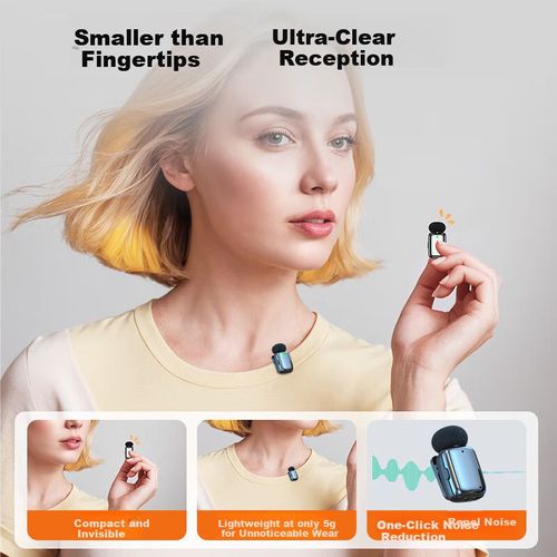 Micrófono Lavalier Shepherd Mini Inalámbrico Doble Canal Negro