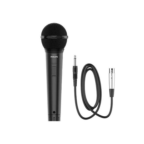 Micrófono Dinámico Philips Profesional con Cable para Escenario y Conferencias