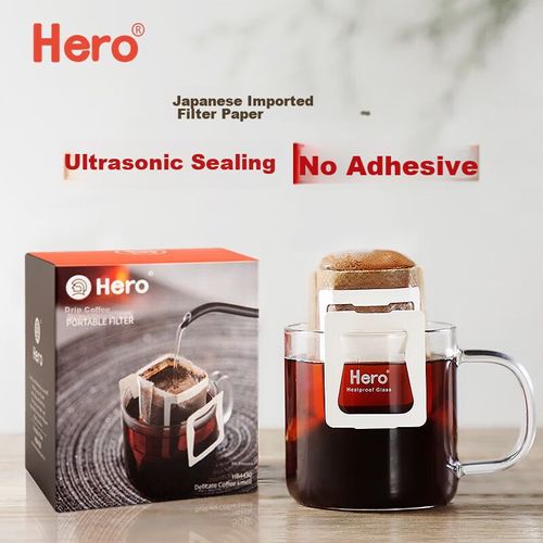 Bolsa Filtro Café Hero Portátil 9 cm con Gancho 50 Piezas